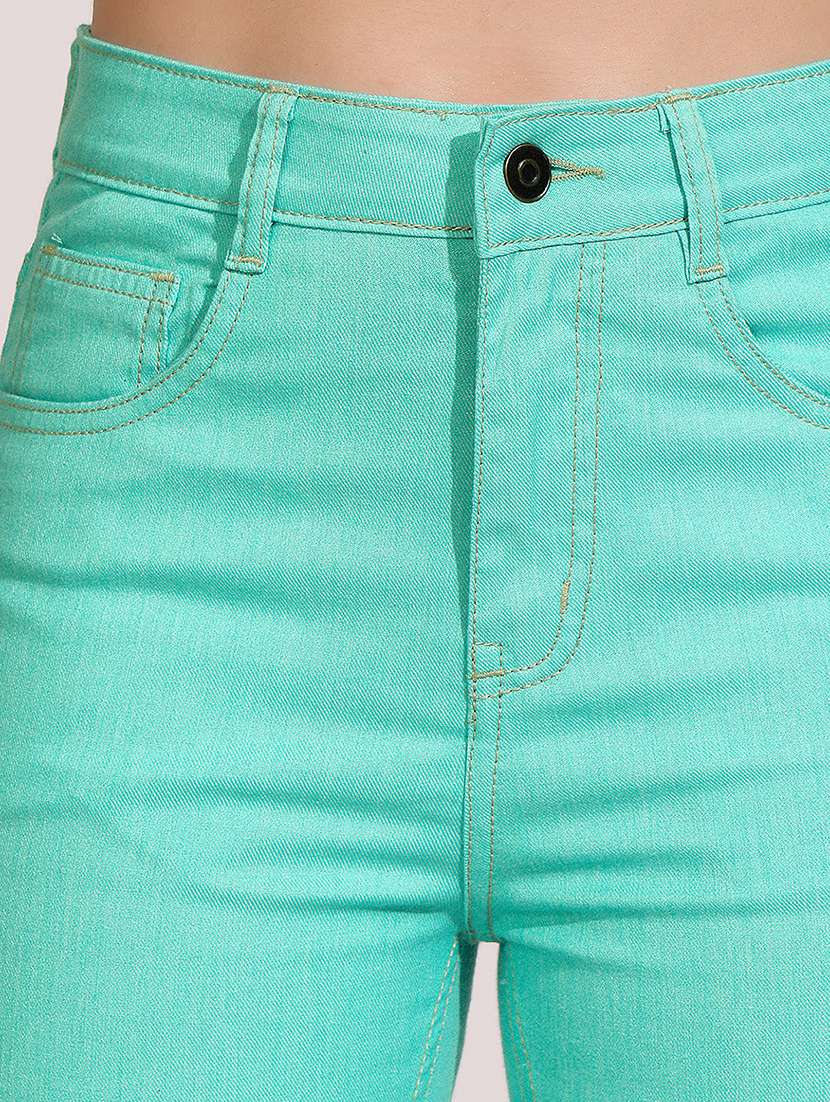 women solid high rise bootcut jeans - 22402370 -  Standard Image - 1