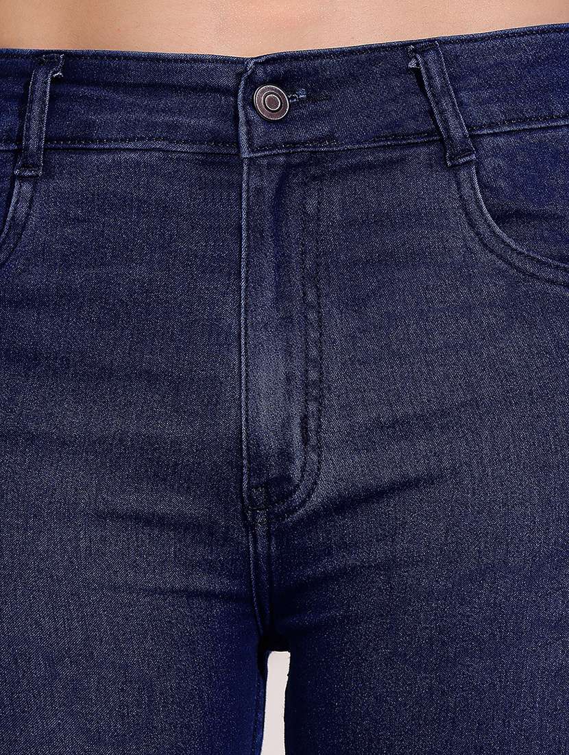 women solid high rise skinny jeans - 22402371 -  Standard Image - 1