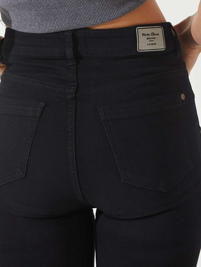 women solid high rise skinny jeans - 22402394 -  Standard Image - 1