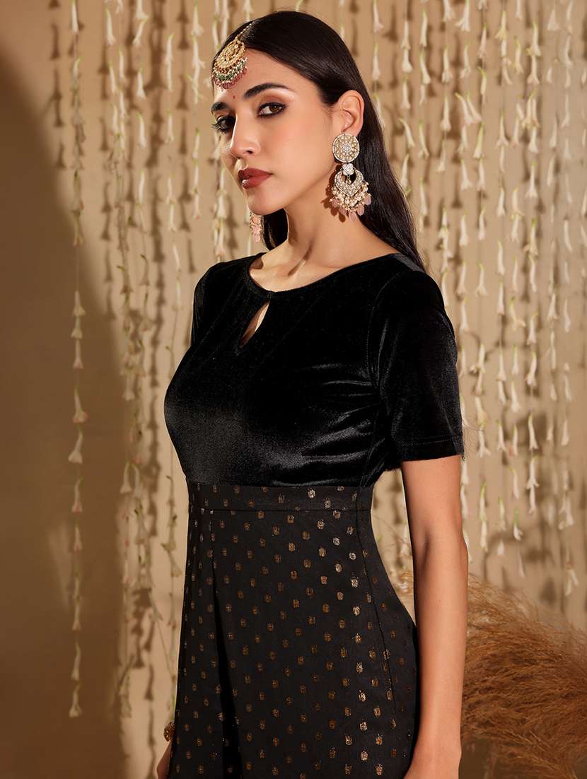 women self designed short sleeve fusion jumpsuit - 22402528 -  Standard Image - 1