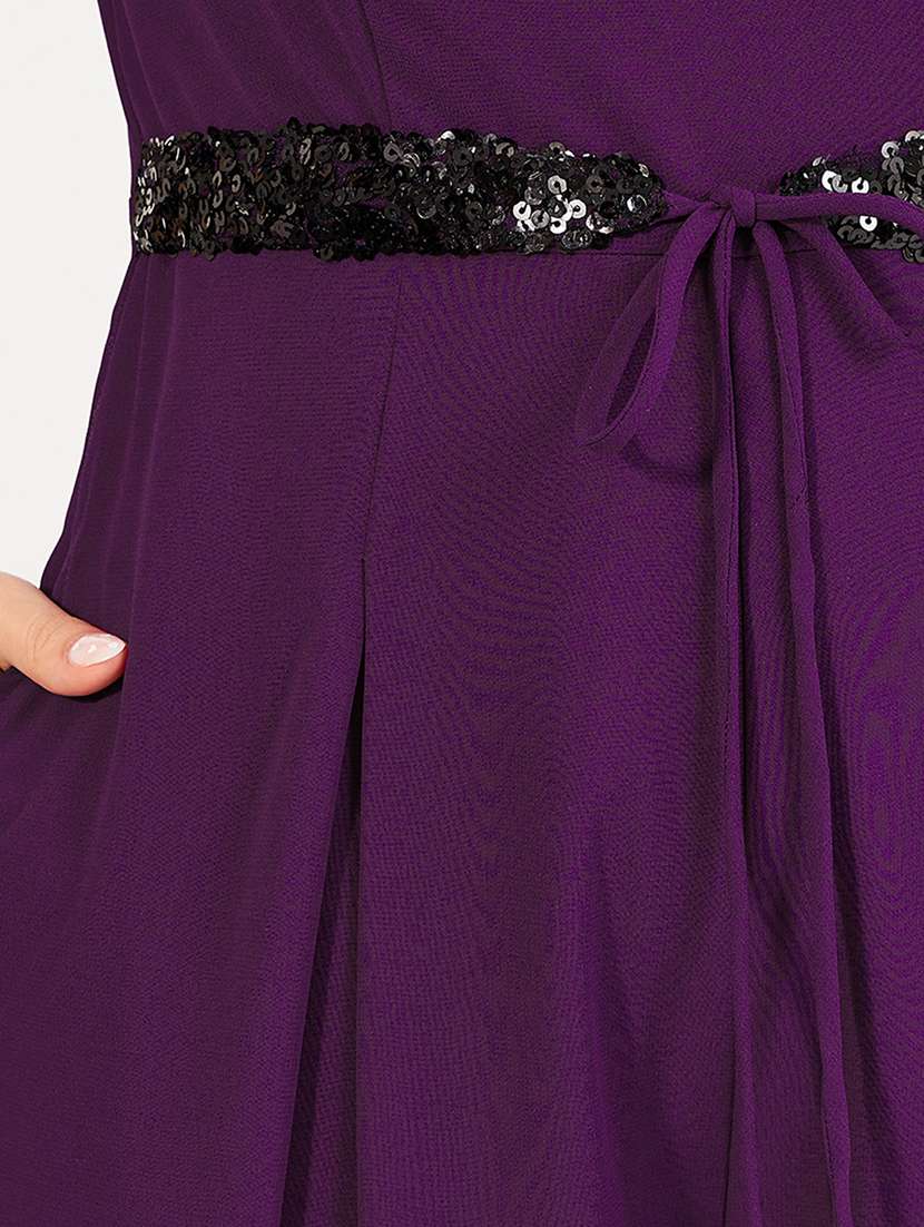 women sequined sleeveless flared jumpsuit - 22402546 -  Standard Image - 1