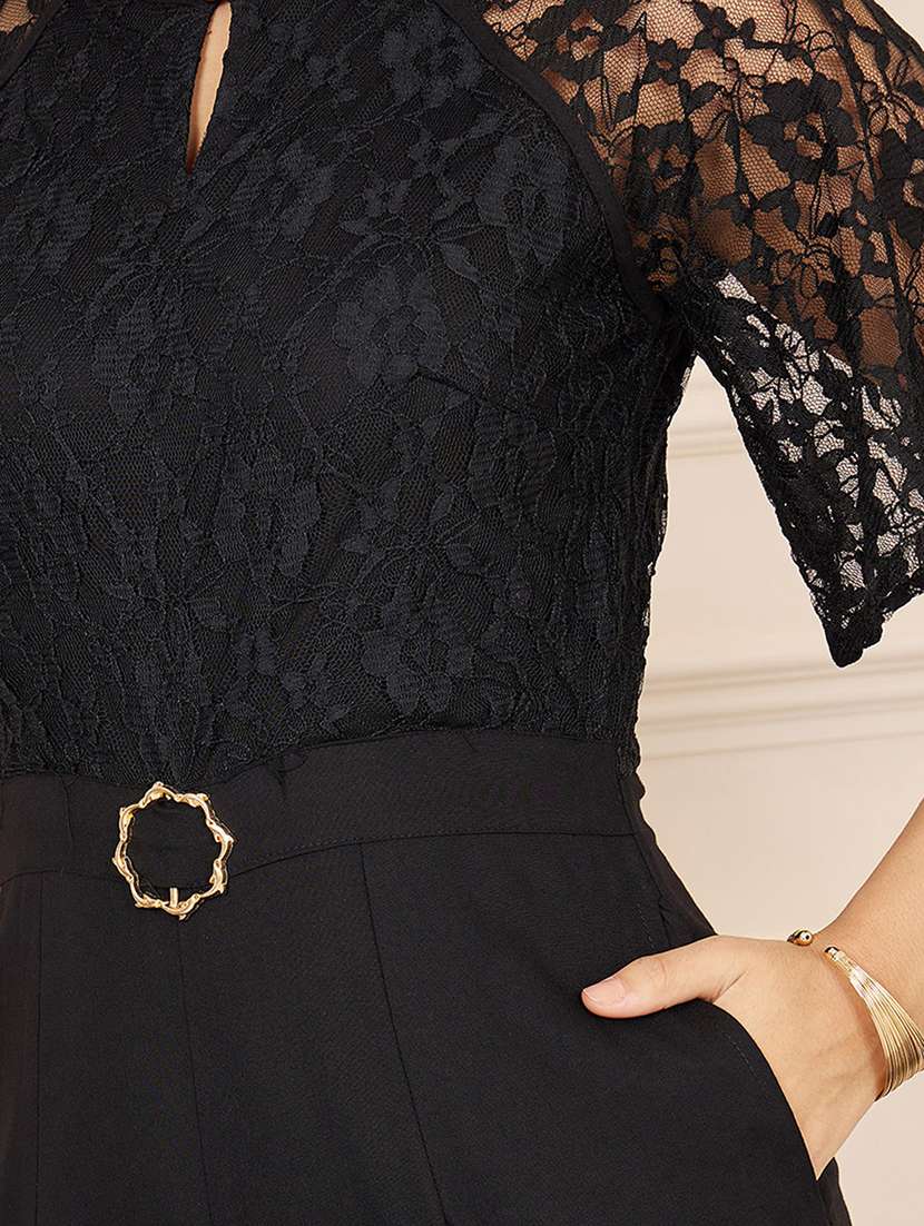 women soldi short sleeve lace jumpsuit - 22402547 -  Standard Image - 1