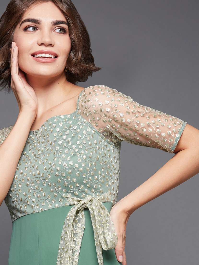 women embroidered short sleeve jumpsuit - 22402554 -  Standard Image - 1