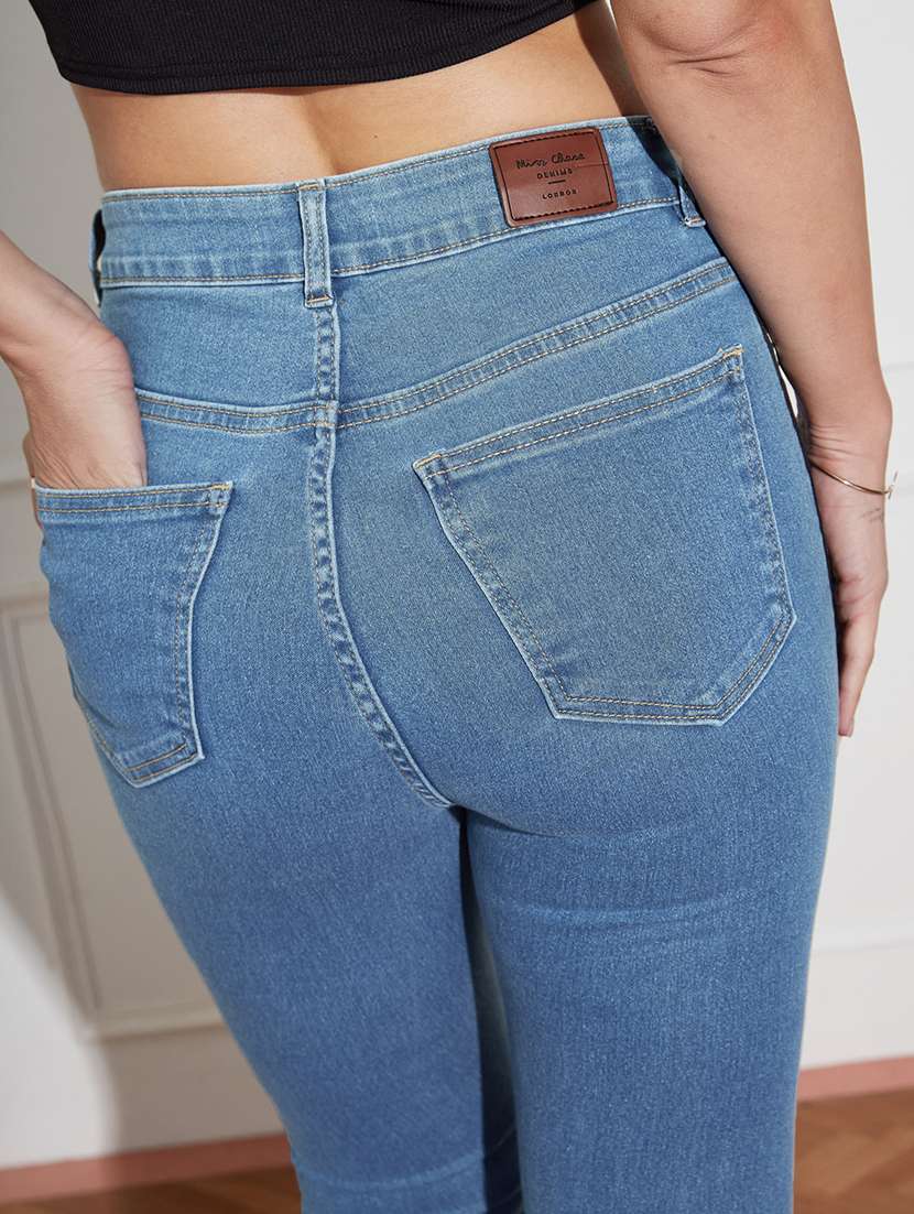 women tapered high rise skinny jeans - 22402598 -  Standard Image - 1