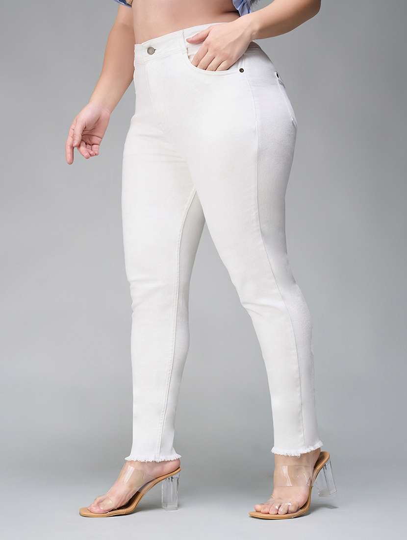 women solid high rise slim fit jean - 22402605 -  Standard Image - 1
