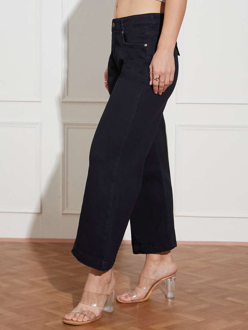 women solid mid rise bootcut jeans - 22402625 -  Standard Image - 4