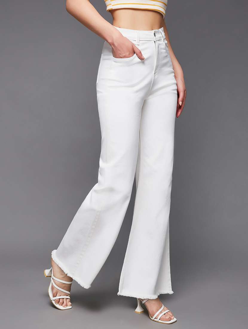 women solid high rise bootcut jeans - 22402630 -  Standard Image - 4
