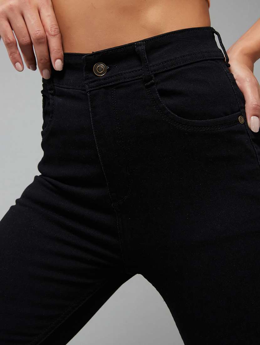 women solid high rise skinny jeans - 22402635 -  Standard Image - 1