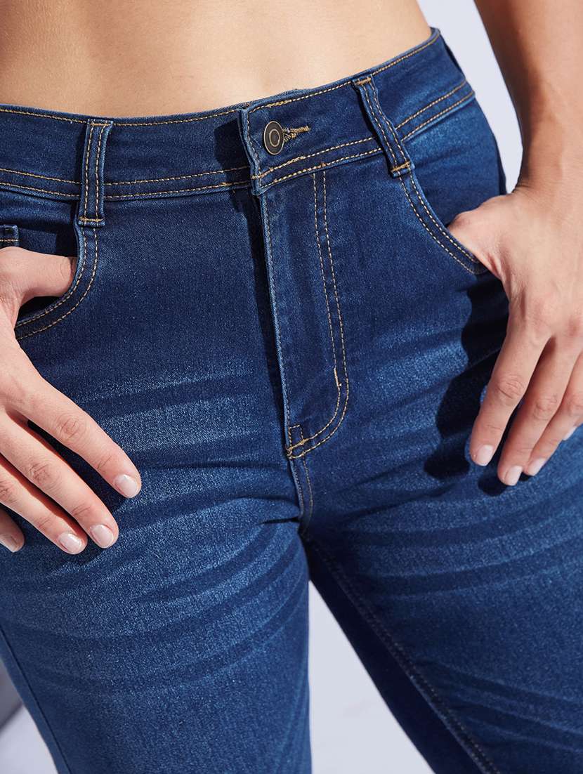 Women Solid High Rise Bootcut Jeans - 22402642 -  Standard Image - 1