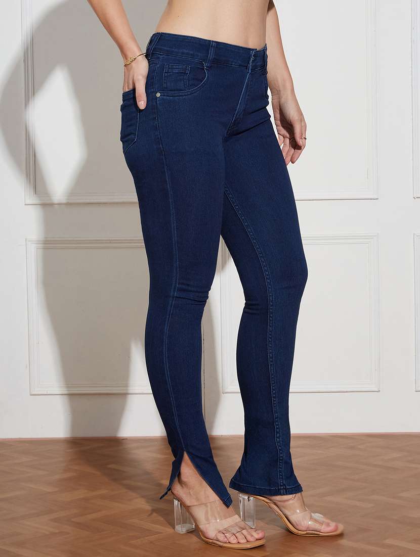 women solid high rise skinny jeans - 22402653 -  Standard Image - 1