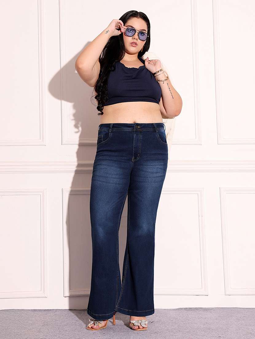 women solid high rise bootcut jean - 22402657 -  Standard Image - 4