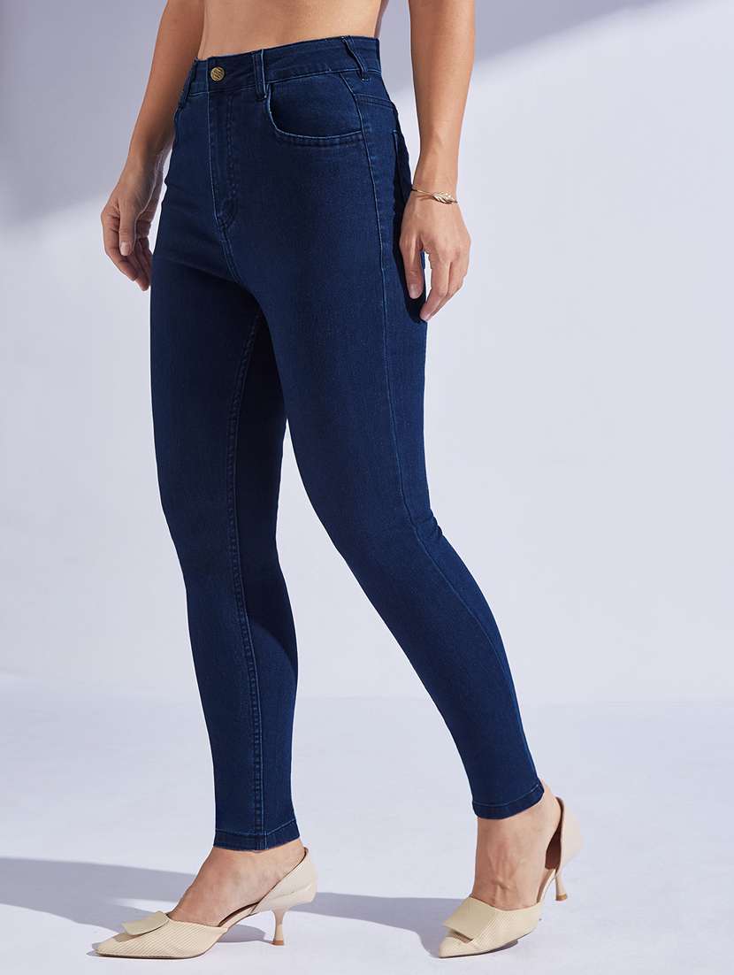 Women Solid High Rise Skinny Jeans - 22402669 -  Standard Image - 1
