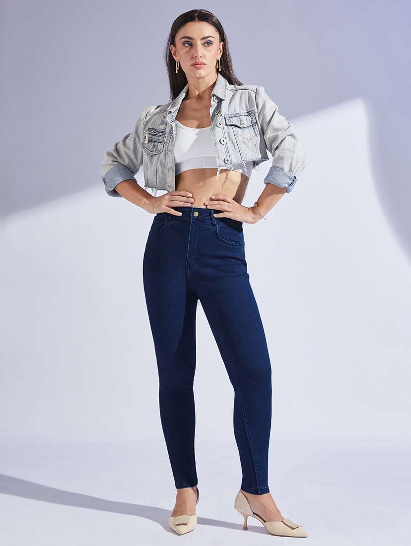Women Solid High Rise Skinny Jeans - 22402669 -  Standard Image - 4