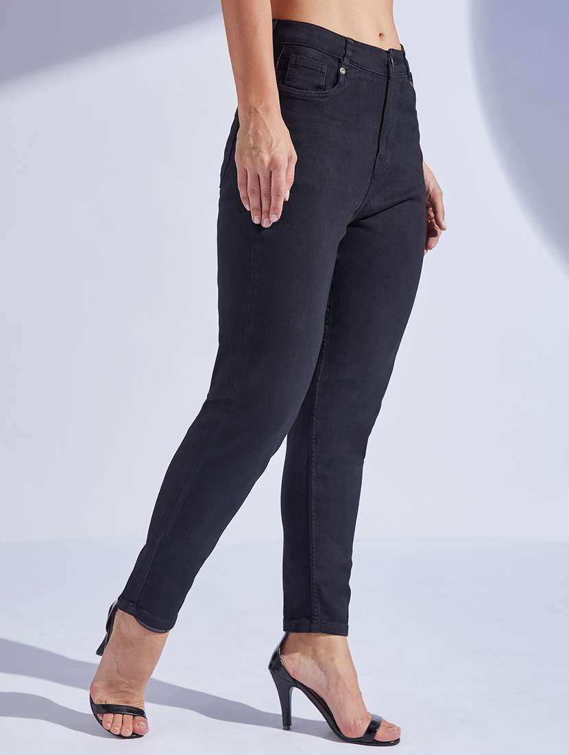 women solid high rise slim fit jeans - 22402695 -  Standard Image - 1