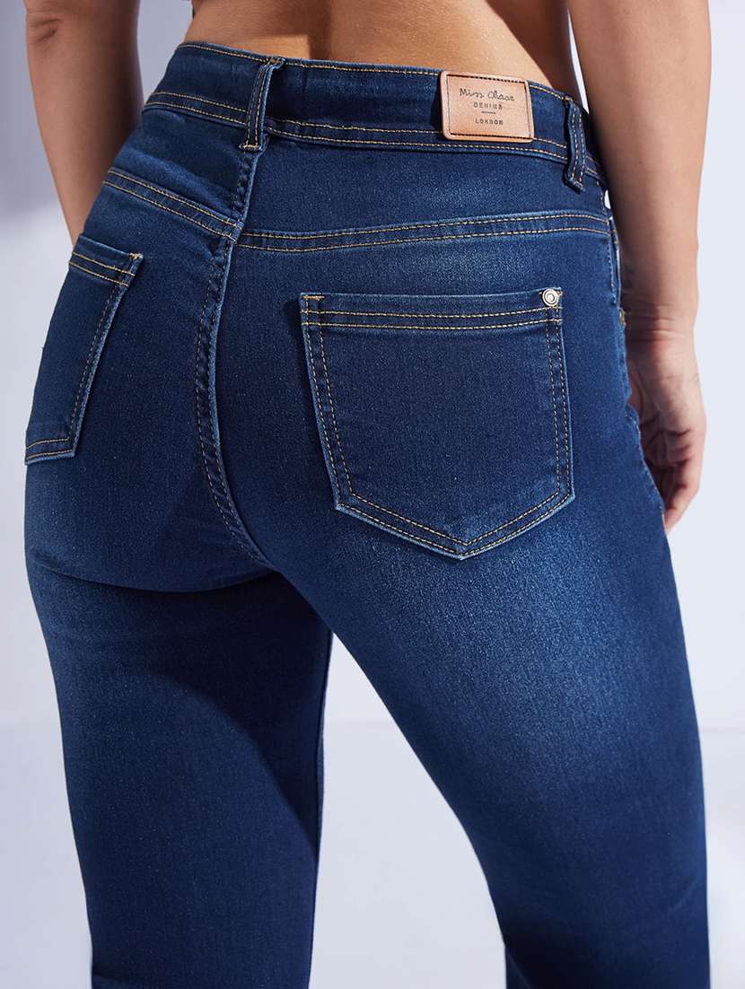 women solid high rise bootcut jeans - 22402709 -  Standard Image - 1