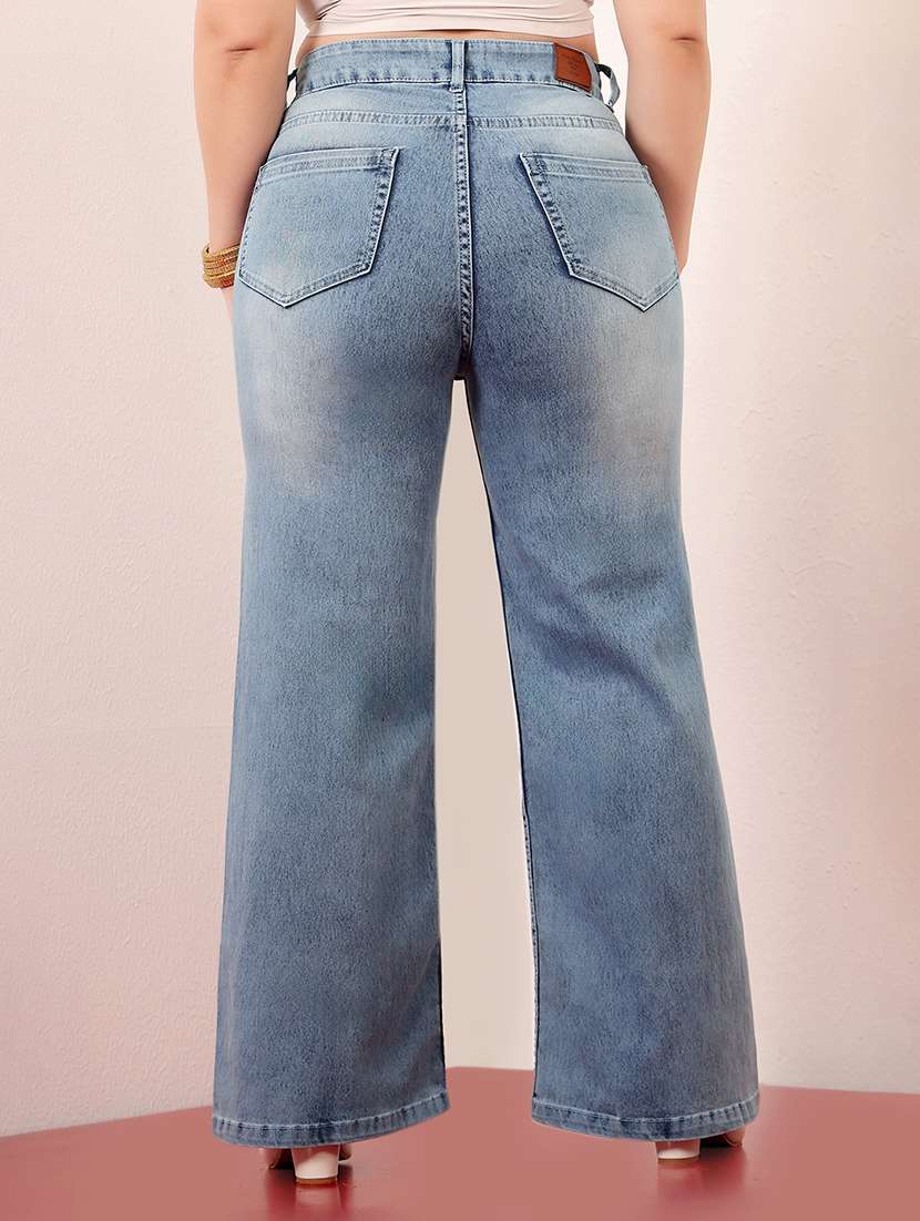 women solid high rise bootcut jean - 22402711 -  Standard Image - 4