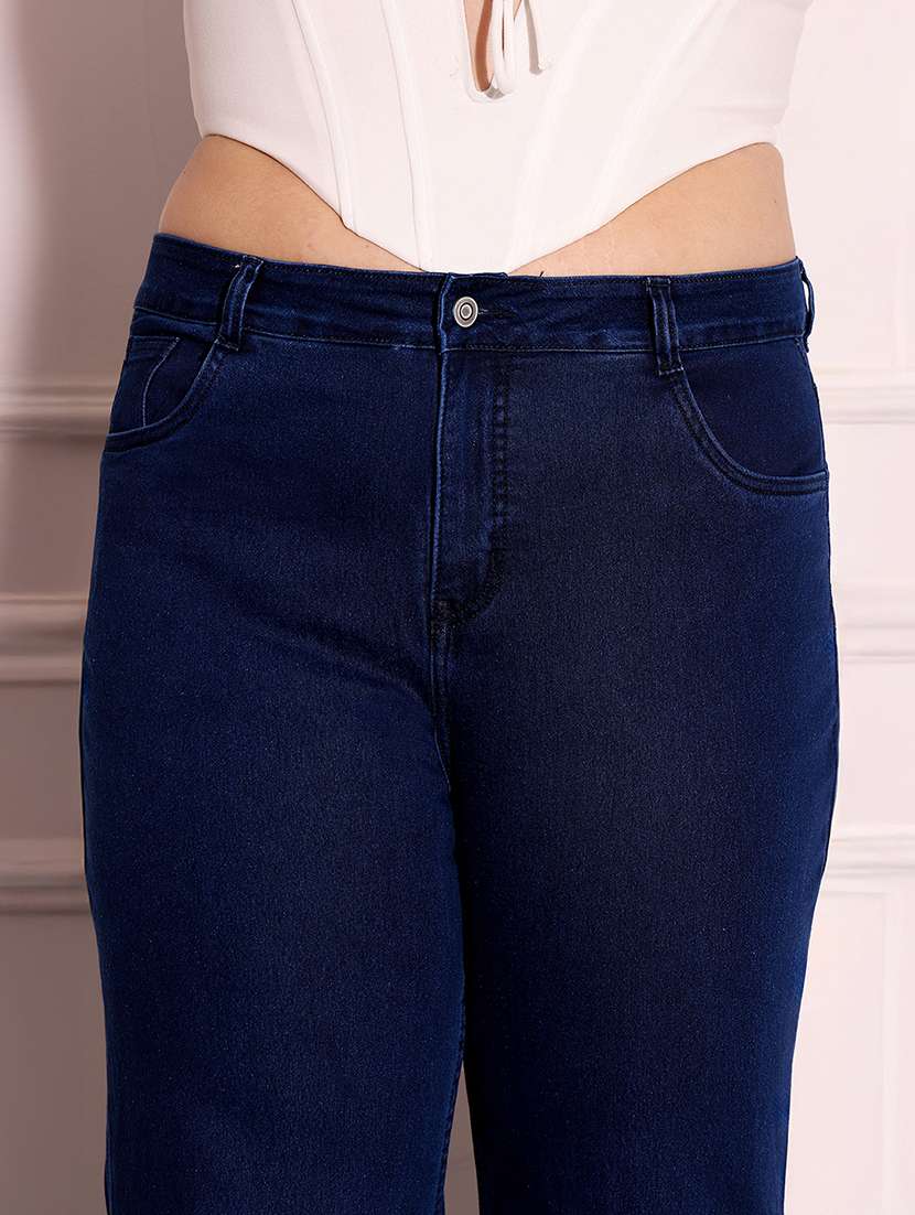 women solid high rise bootcut jean - 22402717 -  Standard Image - 1