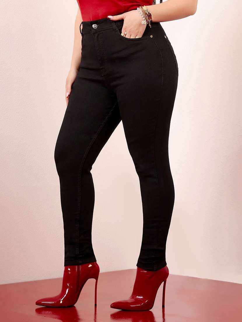 women solid high rise skinny jean - 22402759 -  Standard Image - 1