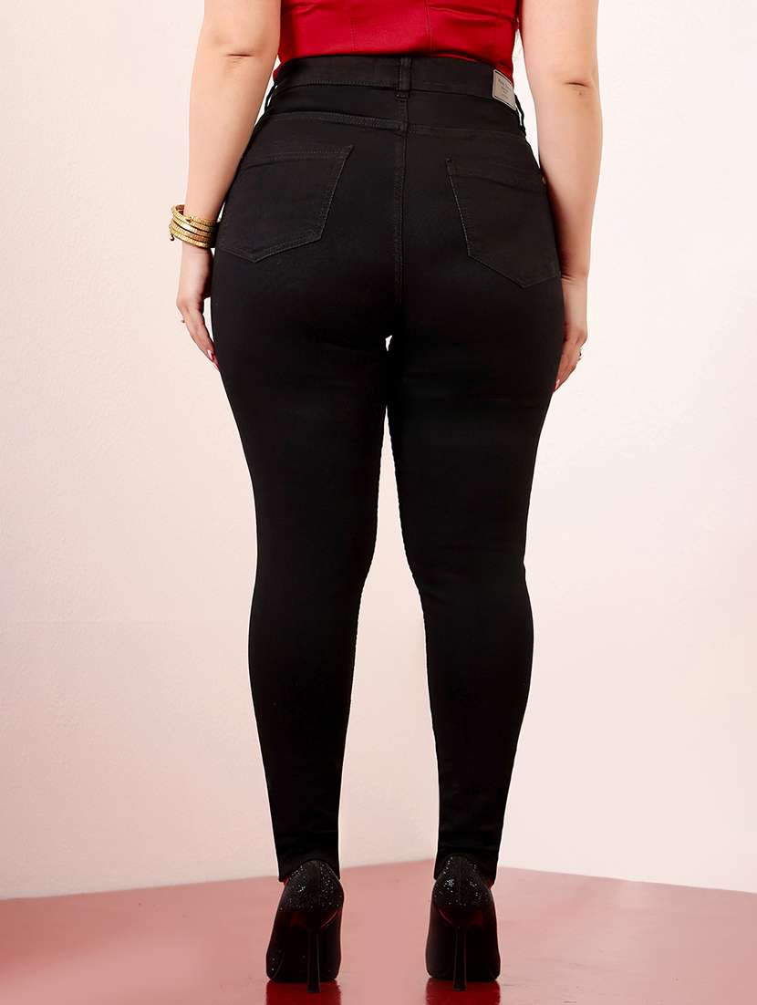 women solid high rise skinny jean - 22402759 -  Standard Image - 4
