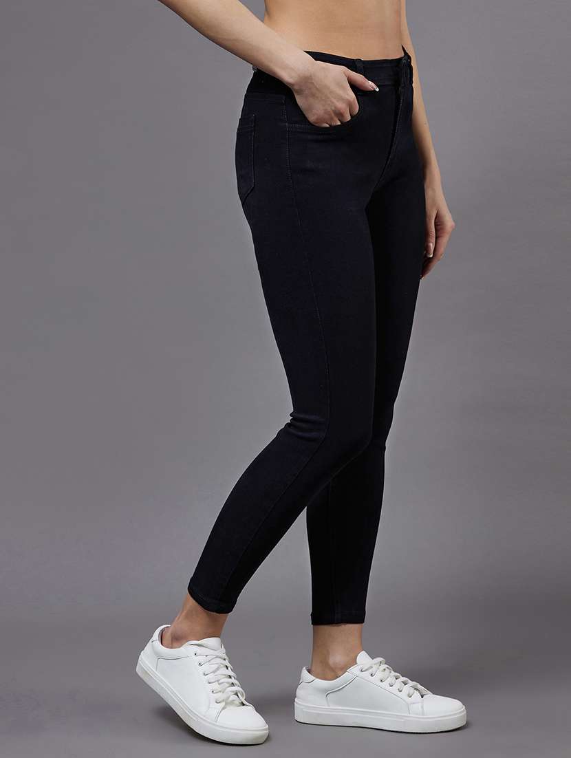 women solid high rise skinny jeans - 22402766 -  Standard Image - 1