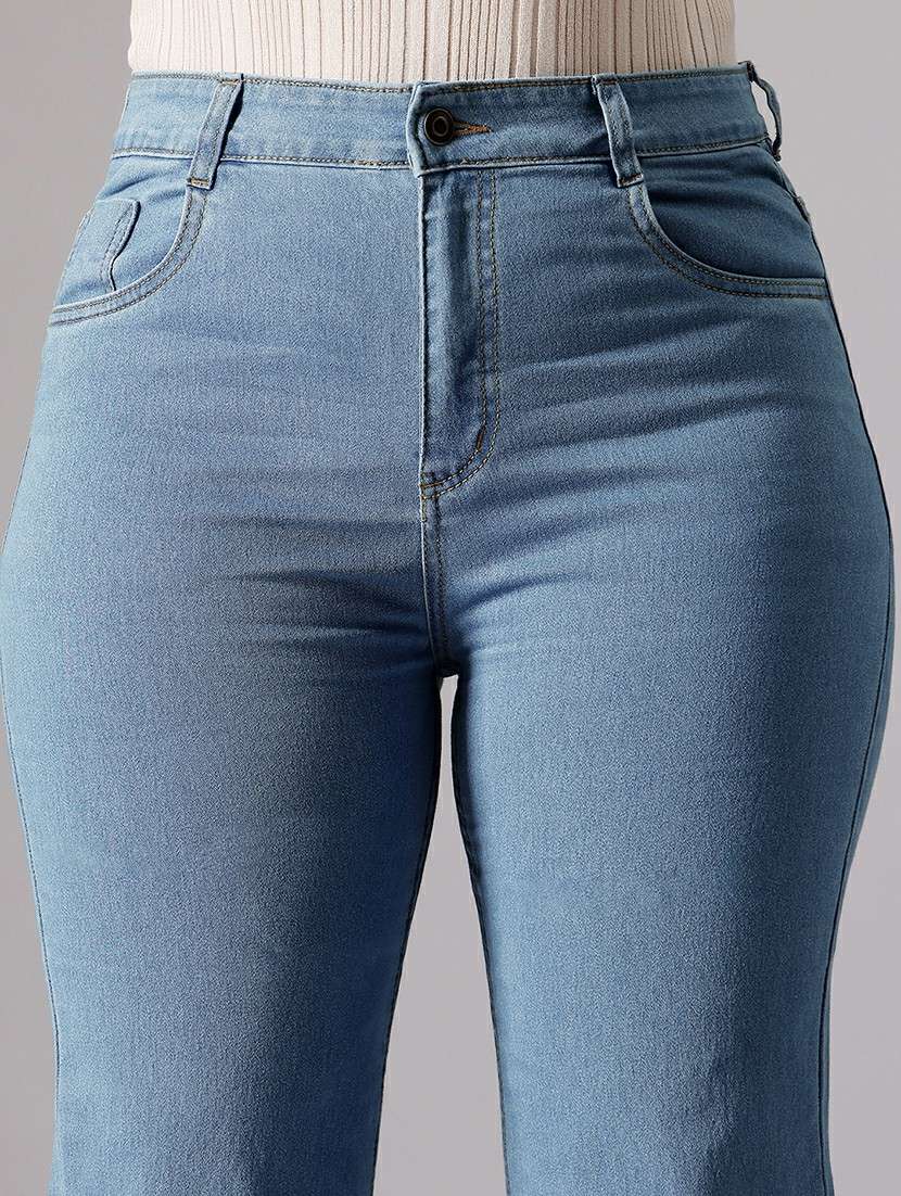 women solid high rise bootcut jean - 22402781 -  Standard Image - 1