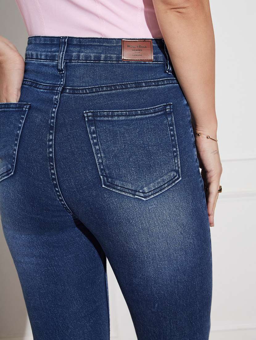 women solid high rise skinny jeans - 22402814 -  Standard Image - 1