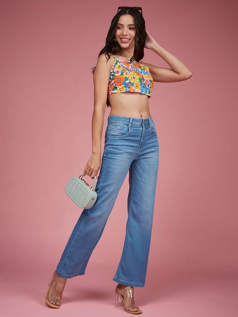 women solid mid rise bootcut jeans - 22402854 -  Standard Image - 4