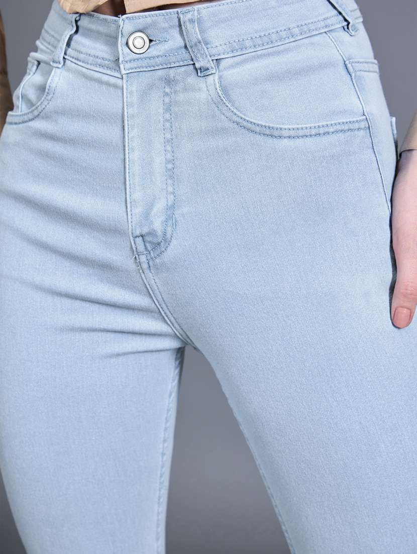 women solid high rise skinny jeans - 22402908 -  Standard Image - 1