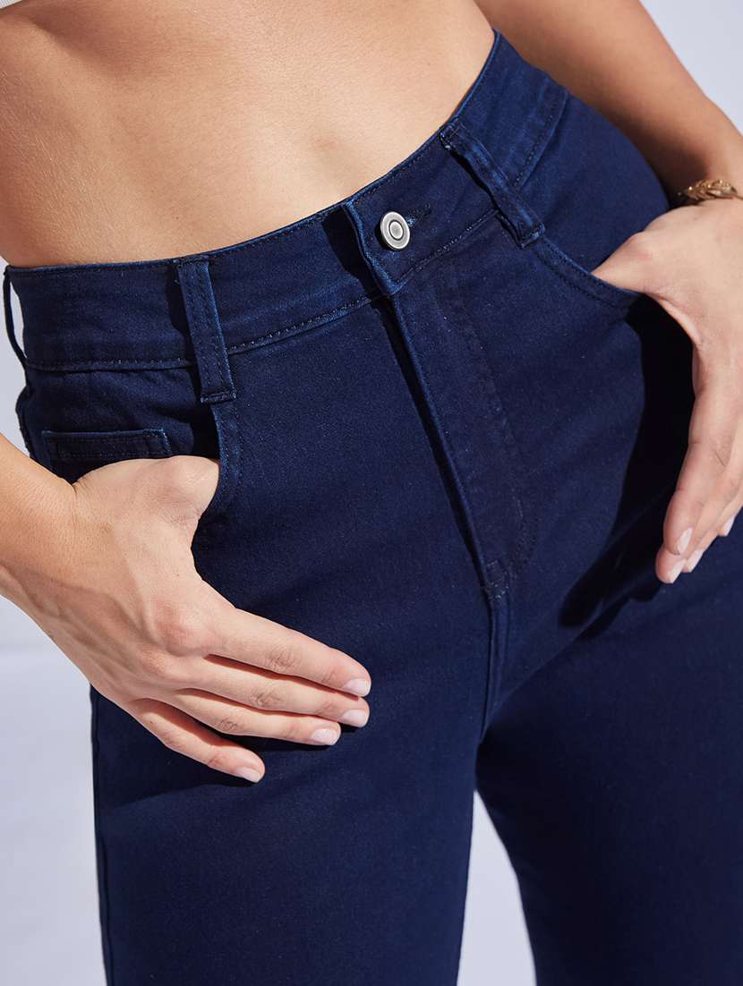 women solid high rise bootcut jean - 22402913 -  Standard Image - 1