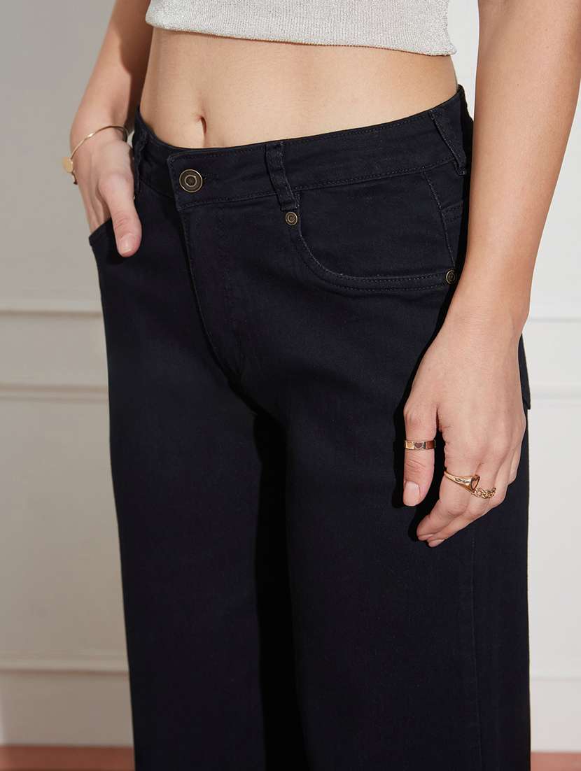 women solid mid rise bootcut jean - 22402917 -  Standard Image - 1