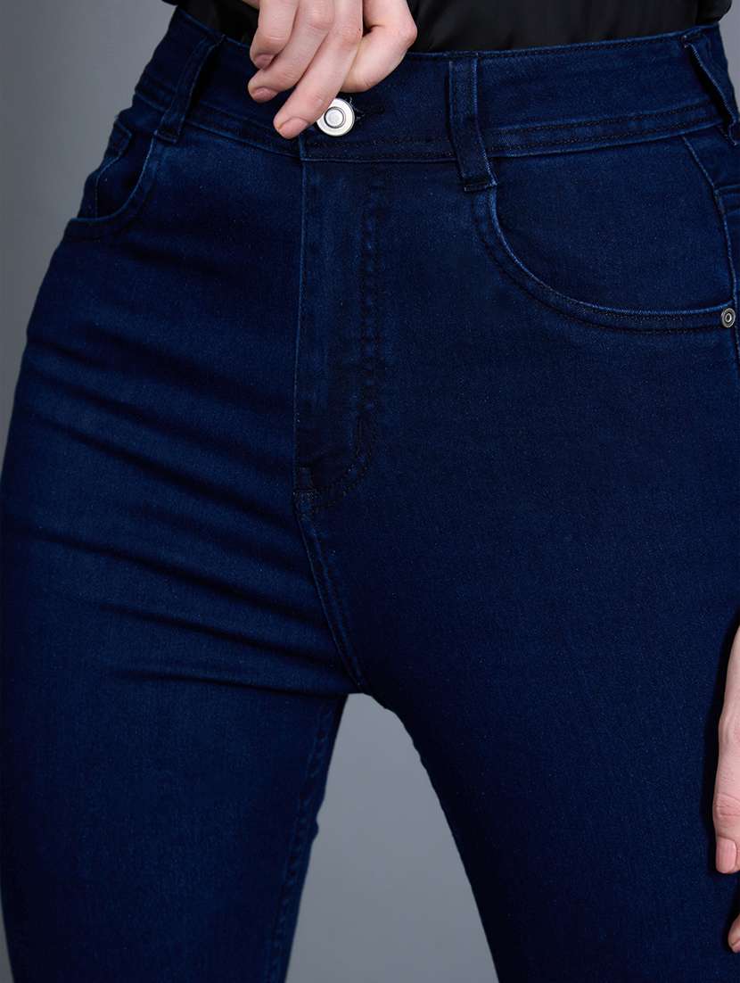 women solid high rise skinny jeans - 22402920 -  Standard Image - 1