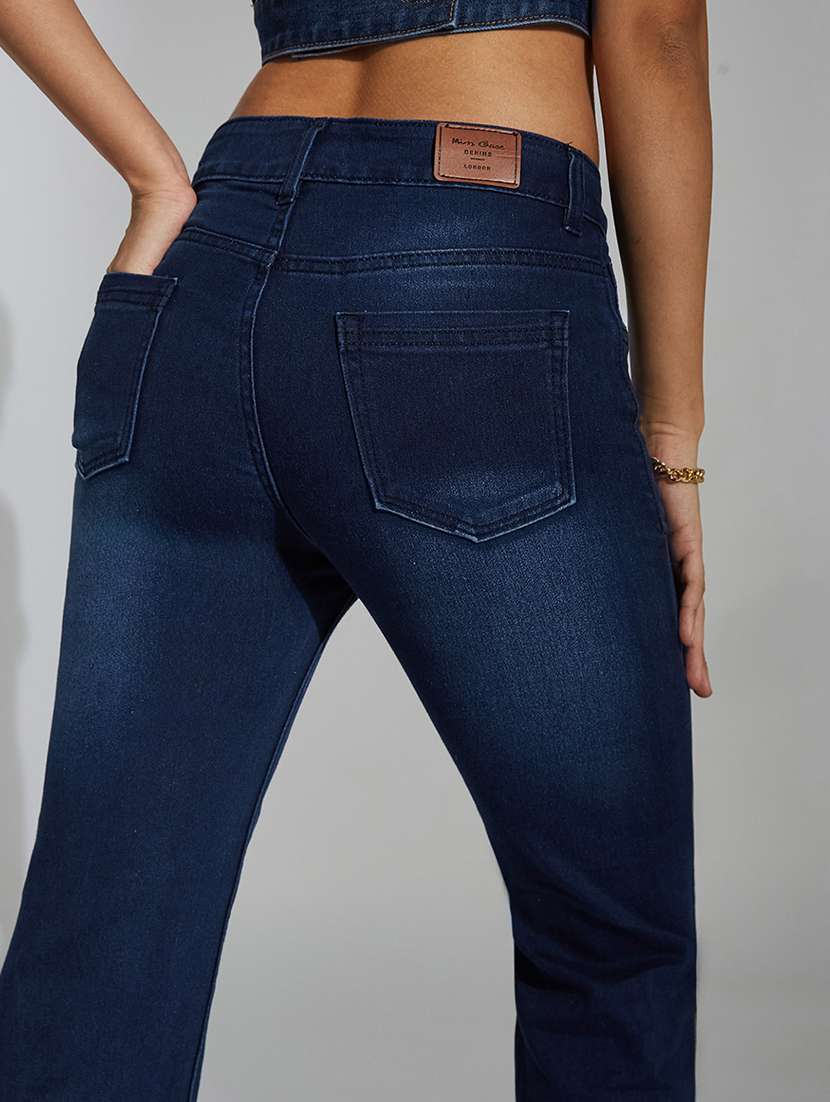 women solid high rise bootcut jean - 22402929 -  Standard Image - 1