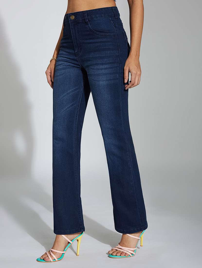 women solid high rise bootcut jean - 22402929 -  Standard Image - 4