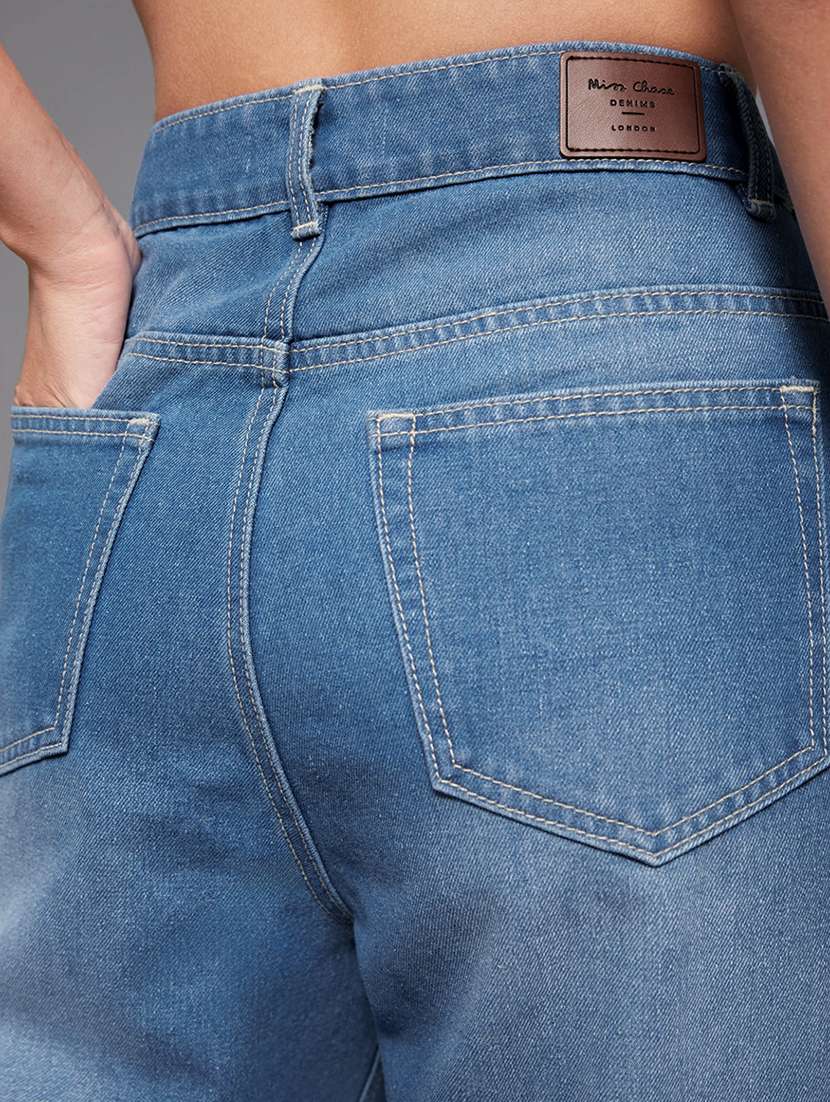 women solid high rise wide leg jeans - 22402956 -  Standard Image - 1
