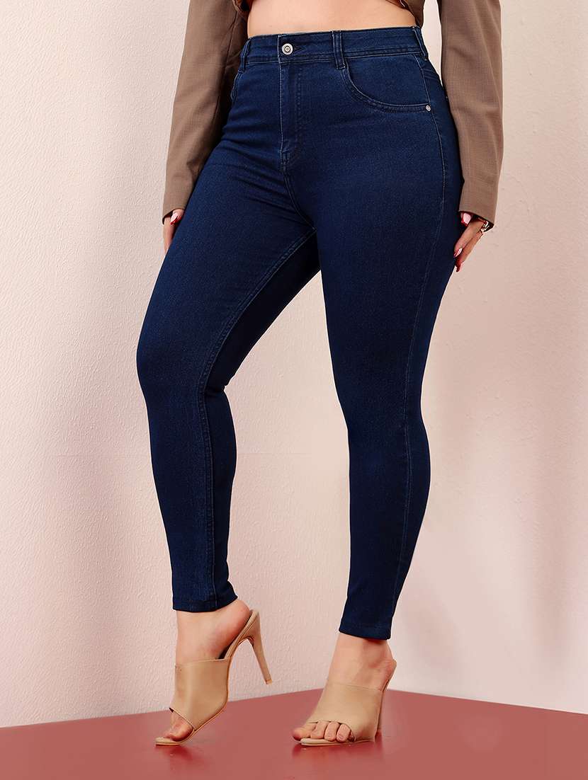 women solid high rise skinny jean - 22402986 -  Standard Image - 1
