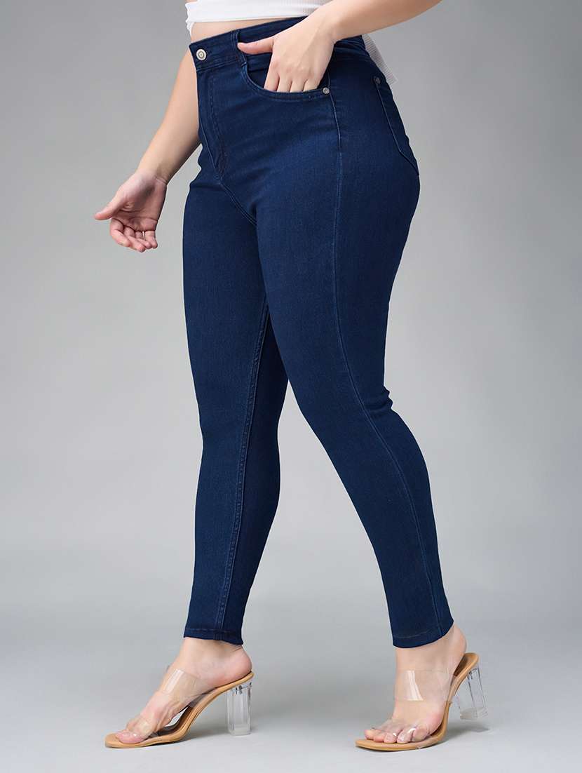 women solid high rise skinny jean - 22402995 -  Standard Image - 1