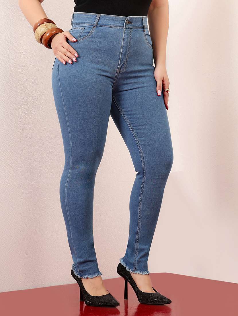 women solid high rise skinny jean - 22402997 -  Standard Image - 1