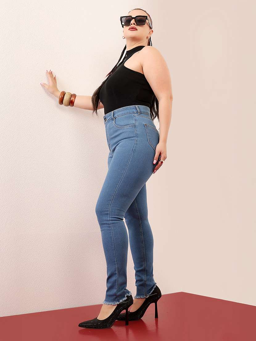 women solid high rise skinny jean - 22402997 -  Standard Image - 4