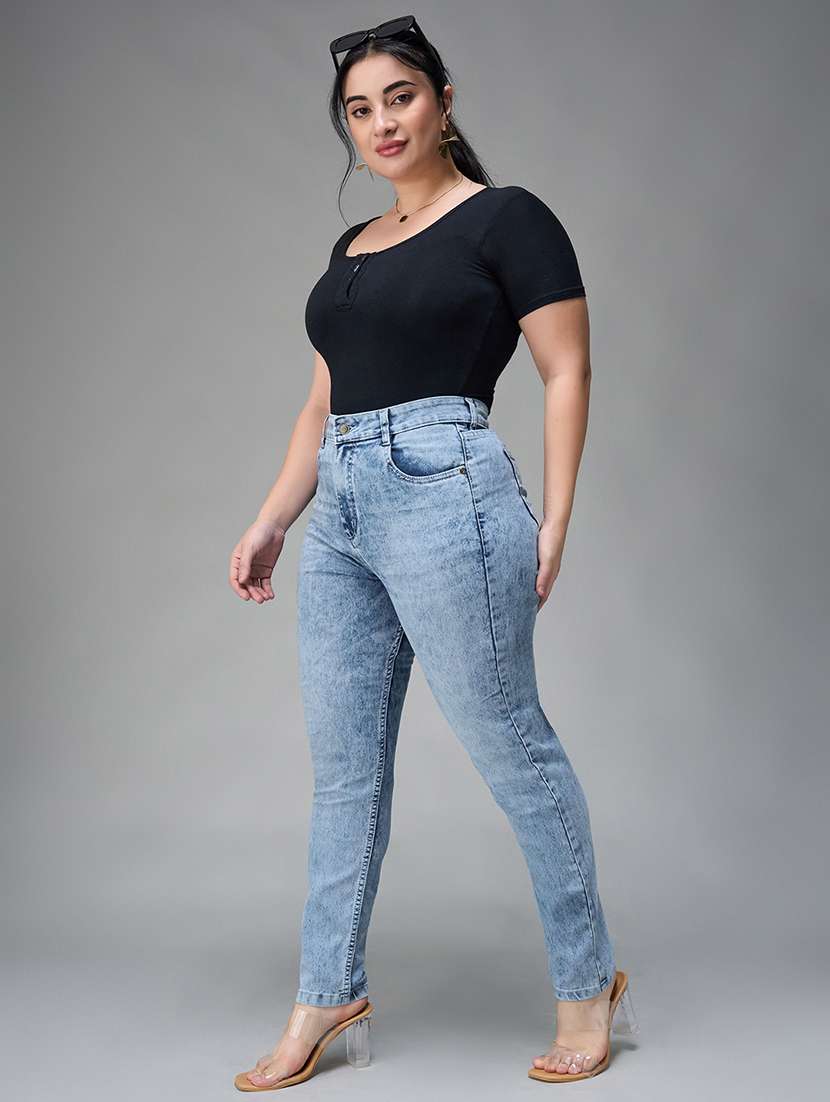 women solid high rise skinny jean - 22403007 -  Standard Image - 4