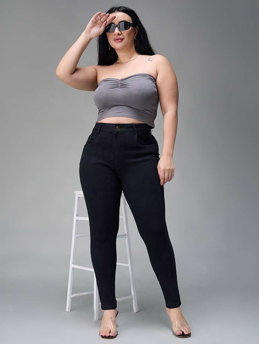 women solid high rise skinny jean - 22403041 -  Standard Image - 4