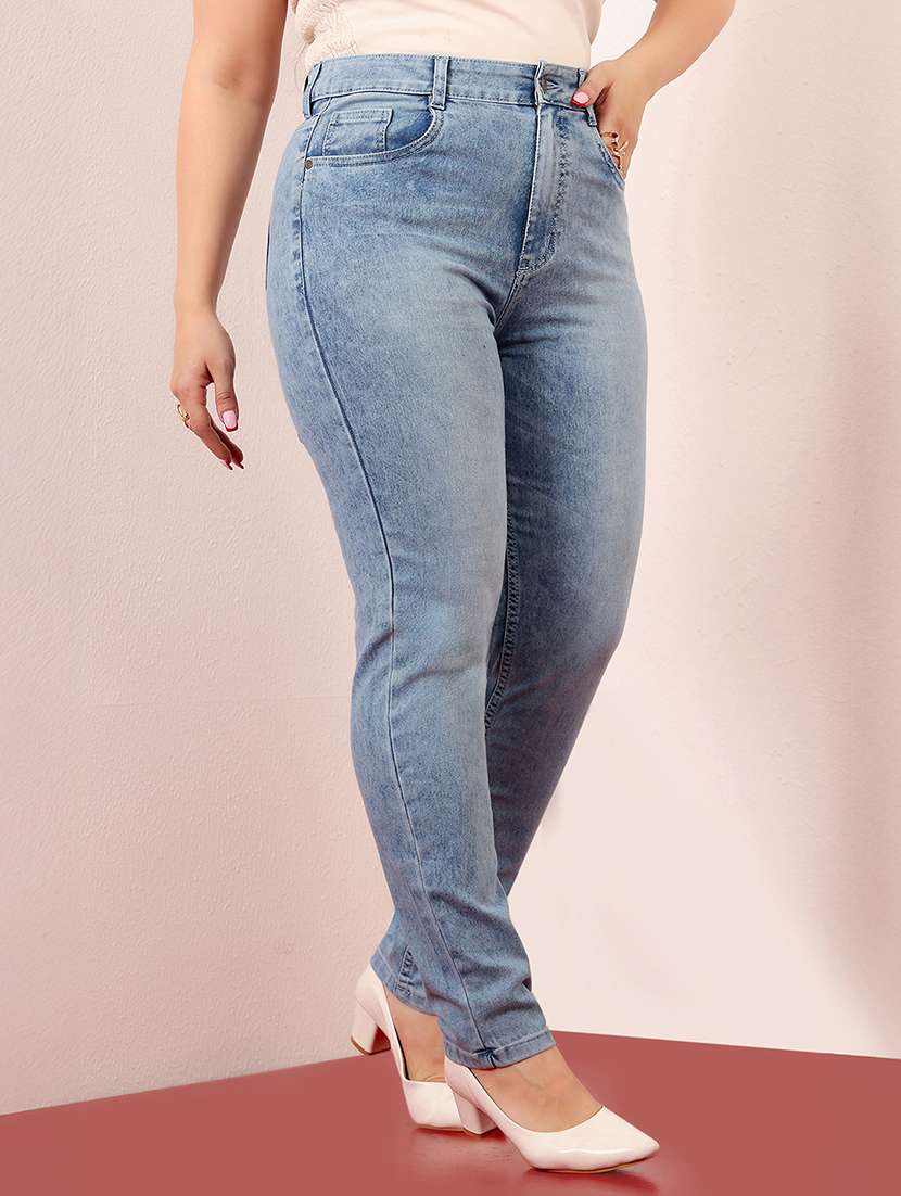 Women Solid High Rise Slim Fit Jean - 22403049 -  Standard Image - 1