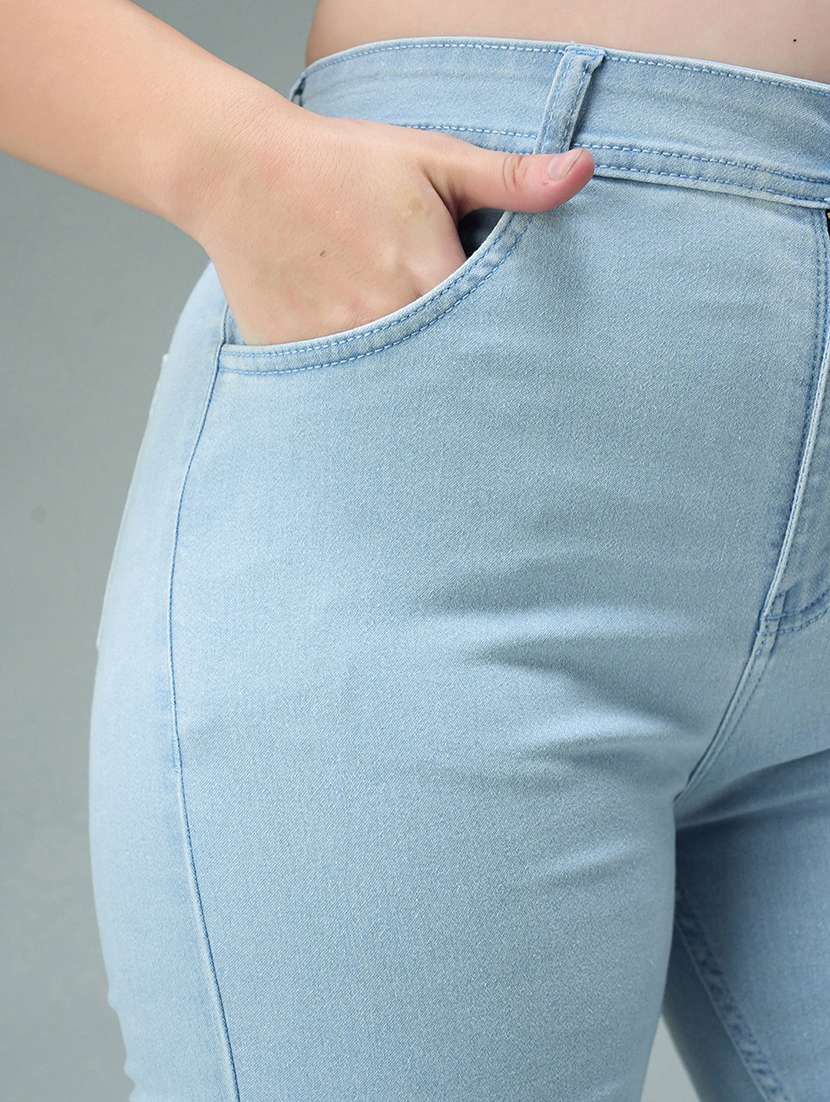 women solid high rise skinny jean - 22403094 -  Standard Image - 1