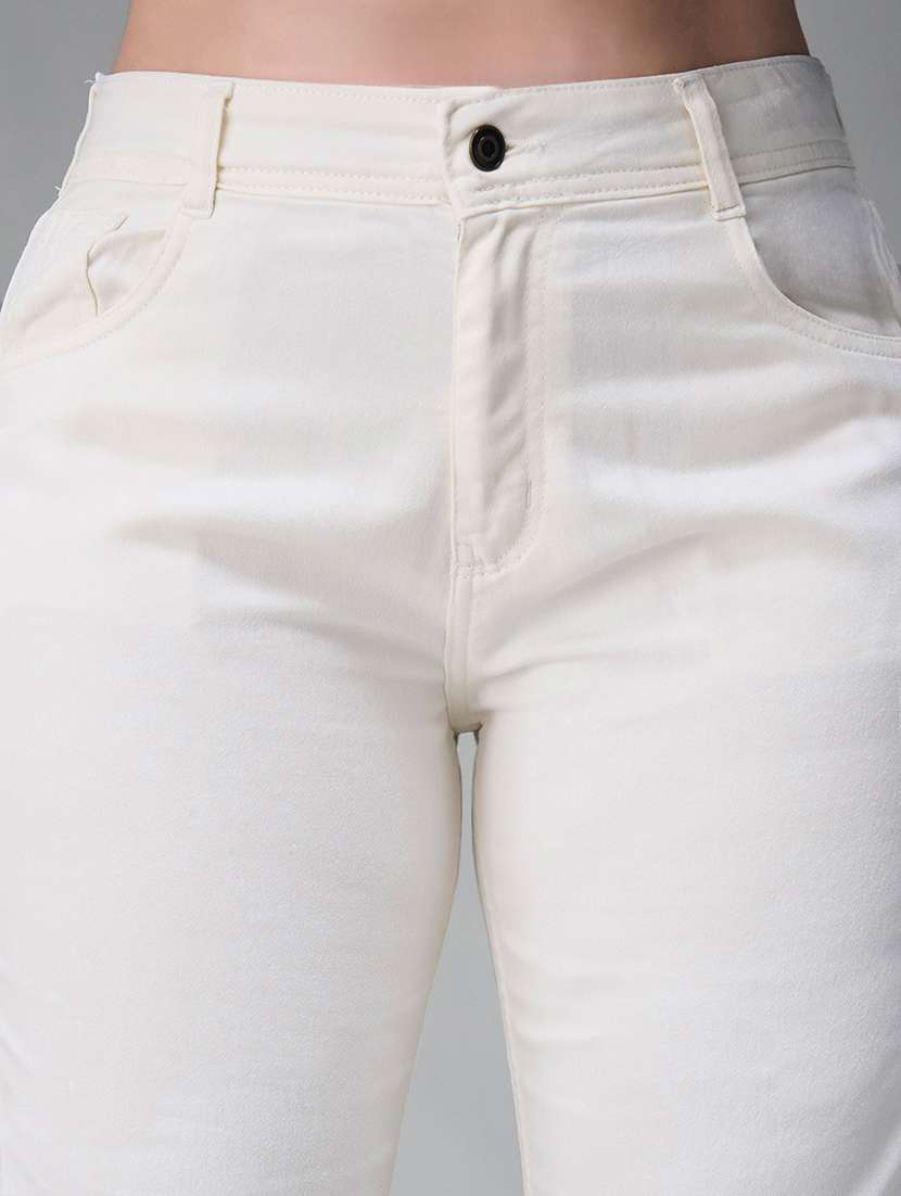 women solid high rise slim fit jeans - 22403102 -  Standard Image - 1