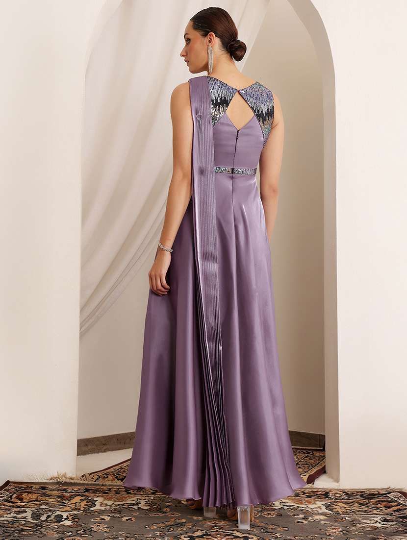 women sequined sleeveless flared dress - 22403202 -  Standard Image - 4