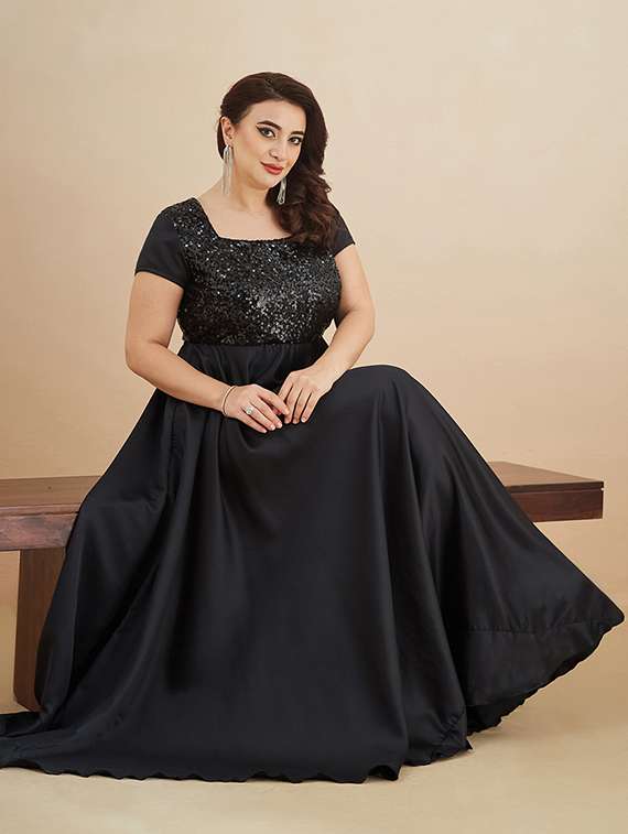 women plus size sequined short sleeve dress - 22403255 -  Standard Image - 4