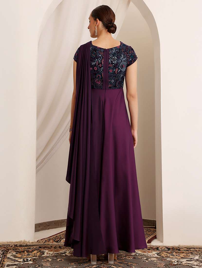 women embroidetred short sleeve fit & flare dress - 22403282 -  Standard Image - 4