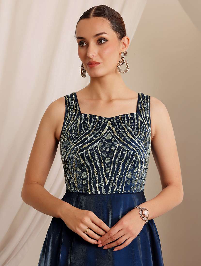 women embellished sleeveless fit & flare dress - 22403284 -  Standard Image - 1