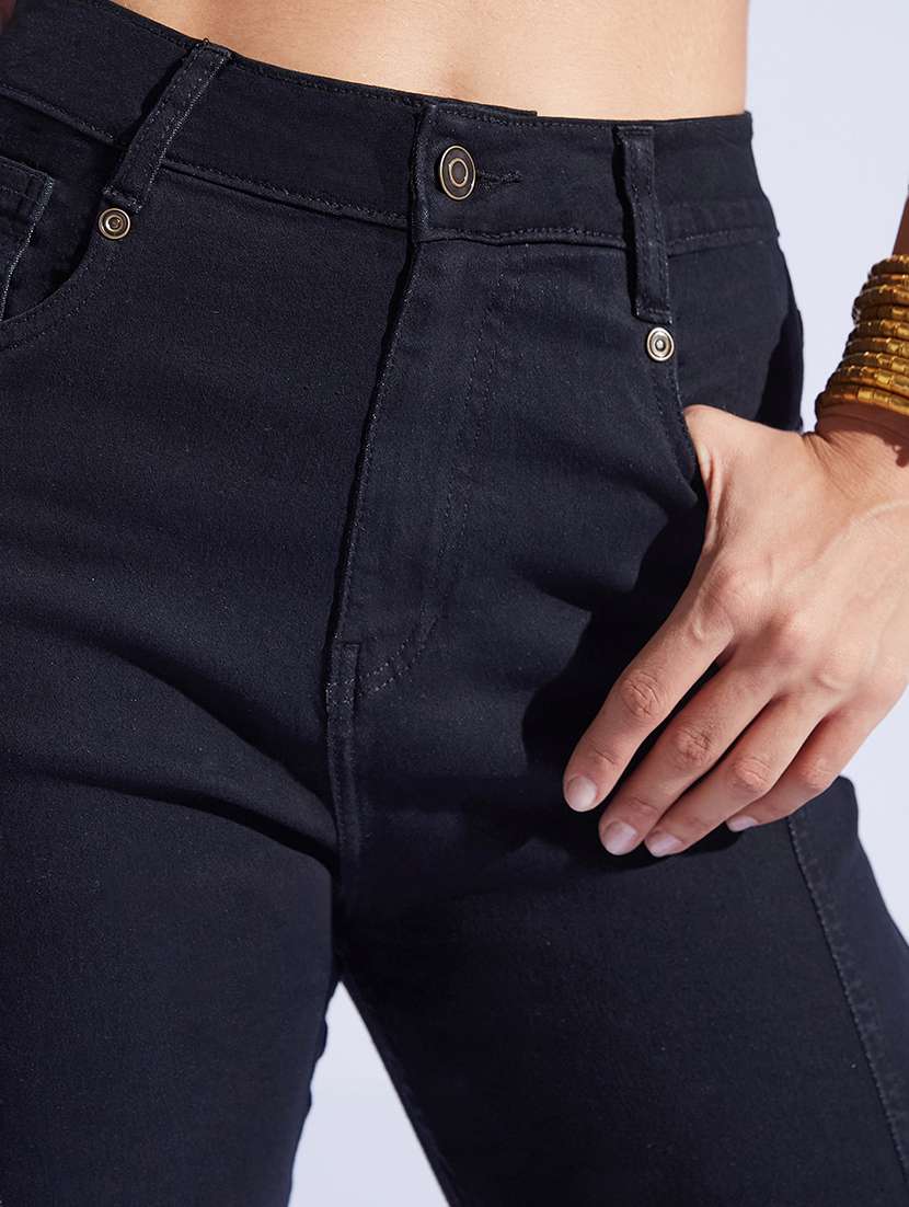 women solid high rise skinny jeans - 22403350 -  Standard Image - 1