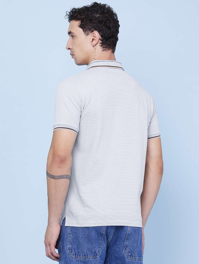 men solid short sleeve slim fit polo t-shirt - 22403717 -  Standard Image - 4