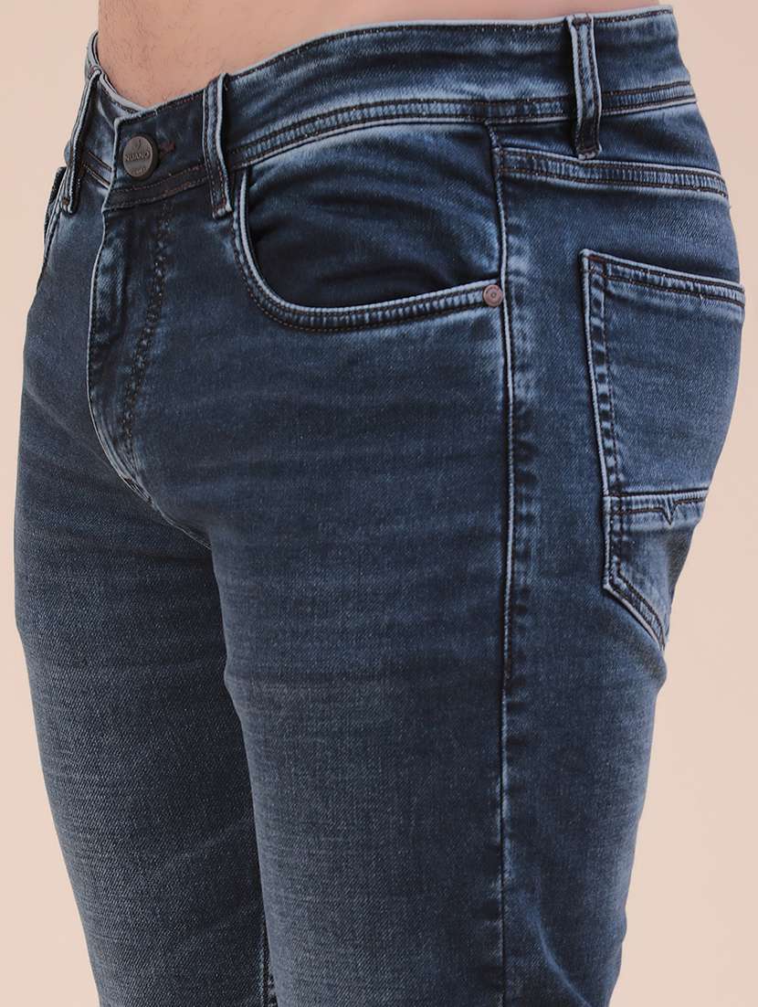 men washed mid rise slim fit jeans - 22403726 -  Standard Image - 1
